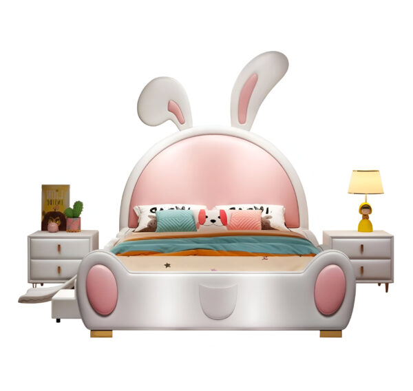 Lit Enfant Bunny– – Douceur Ludique et Confort Sécurisé