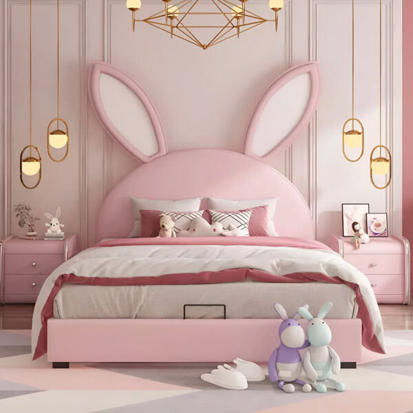 Lit Enfant Lapin – Douceur et Sécurité pour Petits Dormeurs