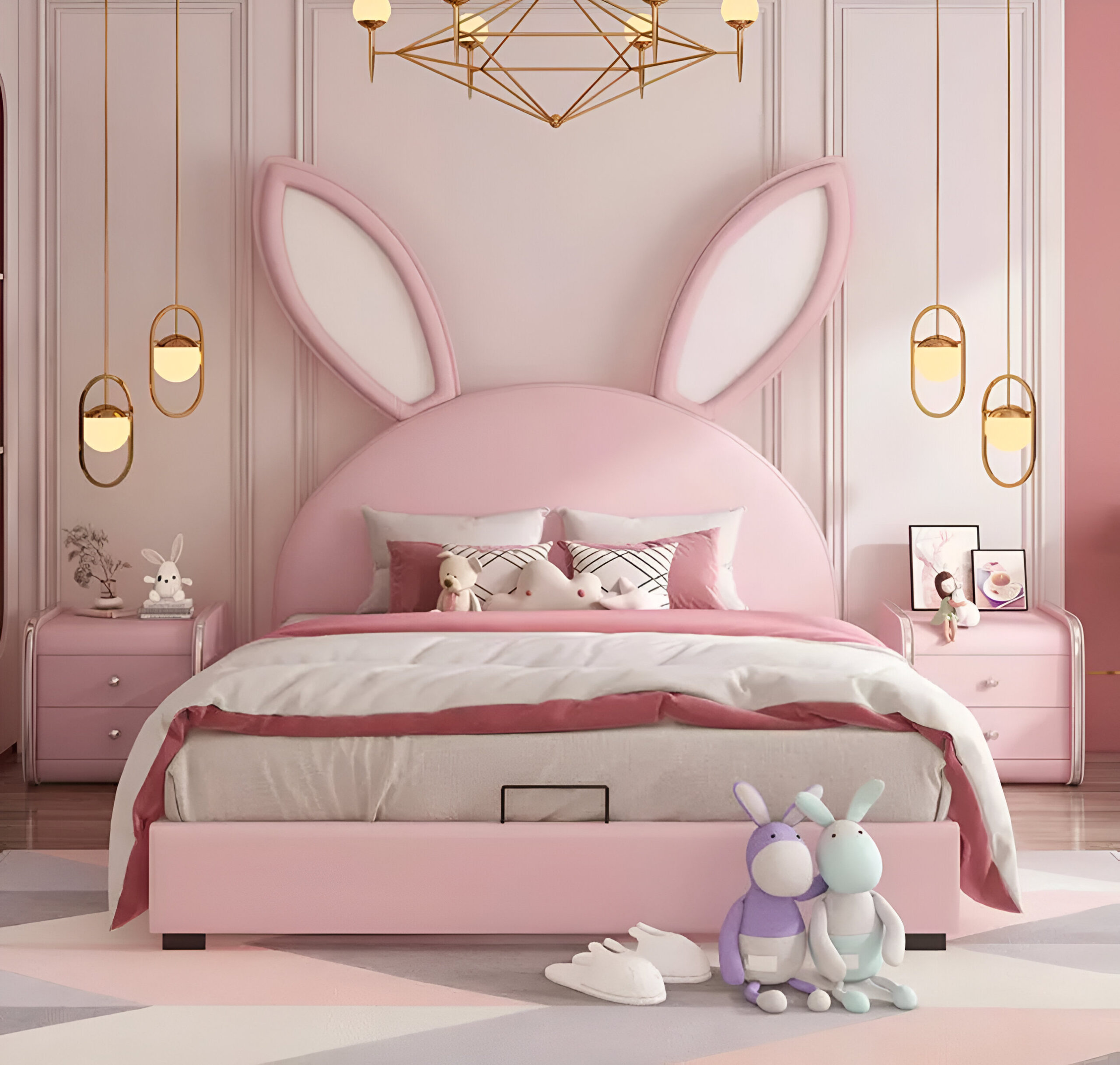 Lit Enfant Lapin – Douceur et Sécurité pour Petits Dormeurs