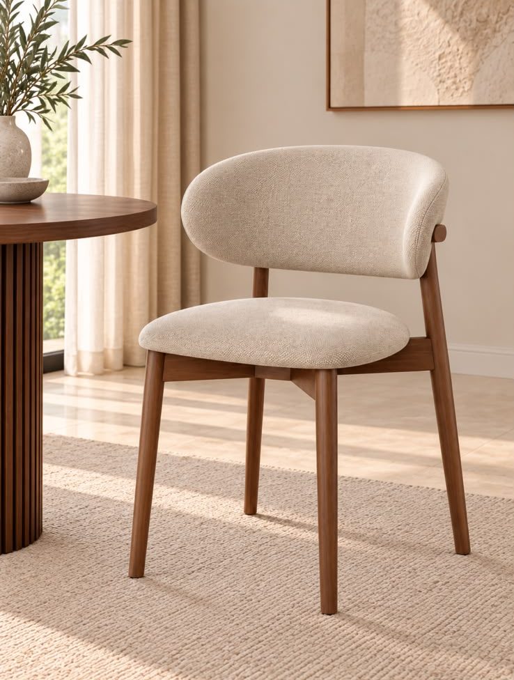 Salle à Manger Chêne Beige Crème Épuré – 6 chaise – Image 5